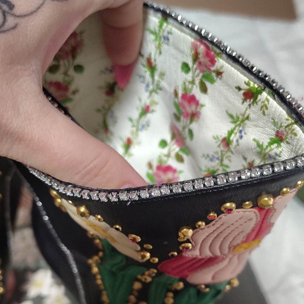 Gucci Floral Coffee Boots - Picture 2 of 10
